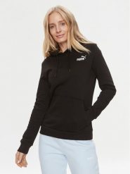 Puma Bluza Ess+ Embroidery 670004 Czarny Regular Fit. Czarne bluzy damskie Puma, xs, bez wzorów, z bawełny, bez ramiączek, bez kaptura. Za 149.99 zł.