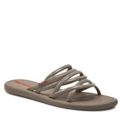 Klapki Ipanema. Szare klapki damskie Ipanema, bez wzorów, bez obcasa, bez zapięcia. Za 119.99 zł.