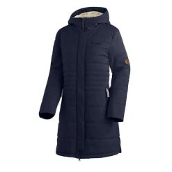 Płaszcz damski Maier Sports Laerke 2.0. Niebieskie płaszcze damskie Maier Sports, na zimę, bez wzorów, z materiału, eleganckie, bez kołnierzyka, bez kaptura. Za 1,064.50 zł.