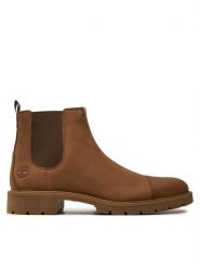 Timberland Sztyblety Elmhurst Chelsea Basic TB0A29RJG281 Brązowy. Brązowe botki męskie Timberland, bez wzorów, z nubiku, bez obcasa, bez zapięcia. Za 429.99 zł.