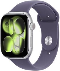 Smartwatch Apple Watch 11 GPS + Cellular 46mm Silver Alu Sport Band M/L Fioletowy (MFCR4MP/A). Fioletowe zegarki smartwatch Apple, bez wzorów. Za 2,699.99 zł.