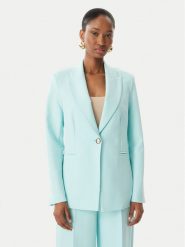 Maryley Marynarka 26EB187/43AC Turkusowy Regular Fit. Niebieskie marynarki i żakiety damskie Maryley, bez wzorów, z syntetyku, bez kołnierzyka, bez ramiączek. Za 409.99 zł.