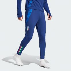Spodnie Italy Tiro 24 Competition Training. Niebieskie spodnie sportowe męskie Adidas, m, bez wzorów, z dresówki, do piłki nożnej. Za 299.00 zł.