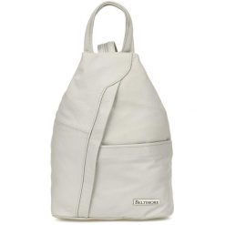 Plecak skórzany siwy Beltimore Q60. Szare plecaki damskie bez wzorów, z materiału, eleganckie. Za 219.99 zł.