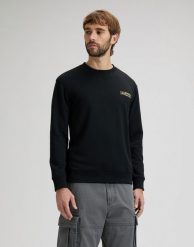 MESKA BLUZA LEE SMALL LOGO SWS BLACK 112378757. Czarne bluzy męskie Lee, m, bez wzorów, bez ramiączek, bez kaptura. Za 149.99 zł.