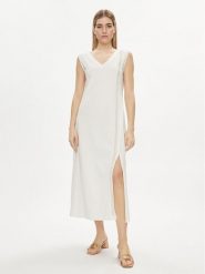 Liu Jo Sport Sukienka codzienna TA4262 JS088 Biały Regular Fit. Białe sukienki damskie Liu Jo Sport, na co dzień, s, bez wzorów, z bawełny, sportowe, bez kołnierzyka, bez ramiączek, proste. Za 289.99 zł.