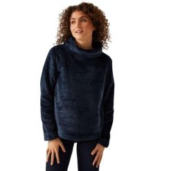 Bluza turystyczna damska Regatta Bardou II. Niebieskie bluzy damskie Regatta, xs, bez wzorów, z polaru, sportowe, bez ramiączek, bez kaptura. Za 142.24 zł.