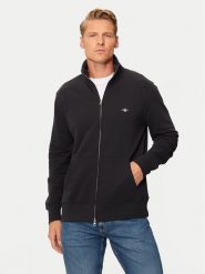 Gant Bluza Shield 2008006 Czarny Regular Fit. Czarne bluzy męskie GANT, m, bez wzorów, z bawełny, bez ramiączek, bez kaptura. Za 479.99 zł.