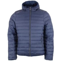 Odwracalna parka Peak Mountain Colisee. Niebieskie parki męskie Peak Mountain, xl, bez wzorów, z puchu, bez kołnierzyka, bez kaptura. Za 441.00 zł.