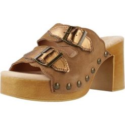 Sandały MTNG 53631M Brązowy. Brązowe sandały damskie mtng, bez wzorów, ze skóry, bez obcasa, bez zapięcia. Za 177.99 zł.