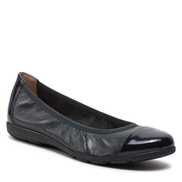 Baleriny Caprice. Niebieskie balerinki damskie Caprice, bez wzorów, bez obcasa, bez zapięcia. Za 159.99 zł.