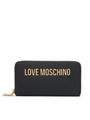 LOVE MOSCHINO Portfel JC5611PP0PKD0000 Czarny. Czarne portfele damskie Love Moschino, ze skóry. Za 439.99 zł.