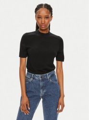 Calvin Klein Sweter K20K207206 Czarny Regular Fit. Czarne swetry nierozpinane damskie Calvin Klein, xs, bez wzorów, z wełny, bez kołnierzyka, bez ramiączek. W wyprzedaży za 239.99 zł.