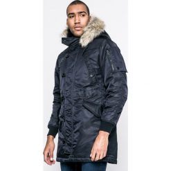 G-Star Raw - Parka. Niebieskie parki męskie G-Star Raw, m, bez wzorów, z acetatu, retro, bez kołnierzyka, z kapturem. W wyprzedaży za 899.90 zł.