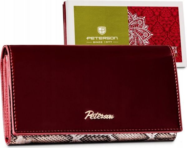 Peterson Duży portfel damski na zatrzask Peterson NoSize. Portfele damskie Peterson. Za 237.43 zł.
