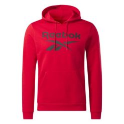 Bluza na co dzień męska REEBOK ciepła z kapturem. Czarne bluzy męskie Reebok, m, bez wzorów, z kapturem, na fitness i siłownię. Za 269.00 zł.