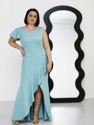 Sukienka Model Astoria Seledyn - Jersa. Sukienki damskie Jersa, na wesele, plus size, bez wzorów, z elastanu, bez kołnierzyka, plus size, bez ramiączek, mini, dopasowane. Za 807.04 zł.