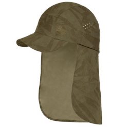 Czapka z daszkiem dla dorosłych Buff Pack Sahara Cap. Zielone czapki damskie Buff, bez wzorów, z elastanu, sportowe. Za 216.99 zł.