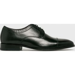 Joop! - Półbuty. Czarne buty wizytowe męskie JOOP!, bez wzorów, z materiału, z okrągłym noskiem, bez obcasa, bez zapięcia. W wyprzedaży za 419.90 zł.