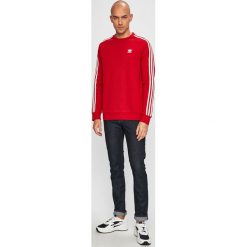 Adidas Originals - Bluza. Czerwone bluzy męskie adidas Originals, m, bez wzorów, z bawełny, bez kaptura. W wyprzedaży za 199.90 zł.