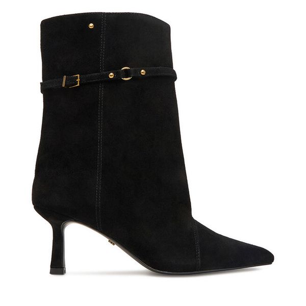 Botki GINO ROSSI. Czarne botki damskie Gino Rossi, bez wzorów, bez obcasa, na szpilce, bez zapięcia. Za 399.99 zł.