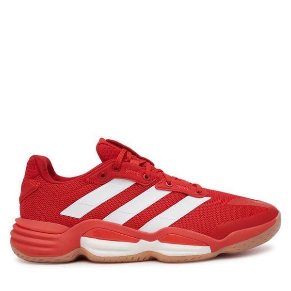 Buty halowe adidas. Czerwone buty sportowe męskie Adidas, bez wzorów, bez zapięcia. Za 469.99 zł.