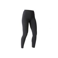 Legginsy slim Gym & Pilates 100 Stretch damskie. Szare legginsy damskie DOMYOS, bez wzorów, z bawełny. Za 19.99 zł.