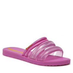 Klapki Ipanema. Czerwone klapki damskie Ipanema, bez wzorów, bez obcasa, bez zapięcia. Za 99.99 zł.