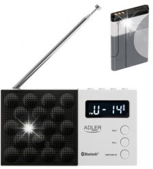 Radioodtwarzacz Adler Radio przenośne akumulatorowe PLL AM/FM Bluetooth USB karta SD Adler AD1908. Radia Adler. Za 233.64 zł.
