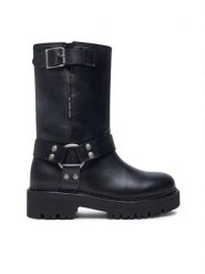 Tommy Jeans Botki Tjw Urban Biker Boot Leather EN0EN02728 Czarny. Czarne botki damskie Tommy Jeans, bez wzorów, z jeansu, bez obcasa, na płaskiej podeszwie, bez zapięcia. Za 949.99 zł.
