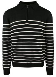 Lekki Sweter z Rozpinanym Dekoltem Polo - Brave Soul - Czarny. Czarne swetry męskie Brave Soul, l, bez wzorów, z poliamidu, bez kołnierzyka, bez ramiączek. Za 119.00 zł.