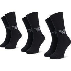 Zestaw 3 par wysokich skarpet unisex Reebok - Cl Fo Crew Sock 3p FL8974 Black. Czarne skarpety męskie Reebok, bez wzorów, z bawełny. Za 49.00 zł.