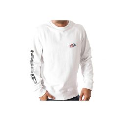 Bluza sportowa męska Diesel Girk-K14. Białe bluzy sportowe męskie Diesel, m, bez wzorów, z bawełny, bez kaptura. Za 207.00 zł.