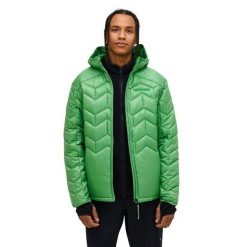 Kurtka Peak Performance męska Elevate Liner Hood zielona - M. Zielone kurtki męskie Peak Performance, m, bez wzorów, z puchu, bez kaptura. W wyprzedaży za 1,059.00 zł.