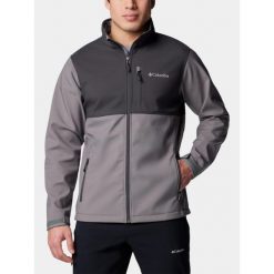 Kurtka Softshellowa Męska Columbia Ascender. Szare kurtki sportowe męskie Columbia, m, bez wzorów, z softshellu, bez kaptura, trekkingowe. Za 439.00 zł.