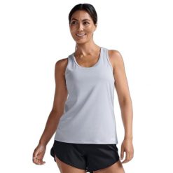 Damski tank top 2XU Aero. Szare topy damskie 2XU, l, bez wzorów, sportowe, bez kołnierzyka, bez ramiączek. W wyprzedaży za 116.30 zł.
