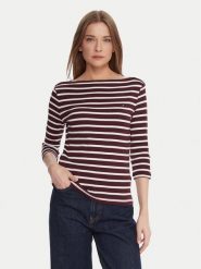 Tommy Hilfiger Bluzka WW0WW40589 Bordowy Regular Fit. Czerwone bluzki damskie Tommy Hilfiger, s, bez wzorów, z bawełny, bez kołnierzyka, bez ramiączek. Za 209.99 zł.