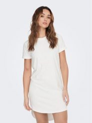 JDY Sukienka codzienna Ivy 15174793 Biały Regular Fit. Białe sukienki damskie JDY, na co dzień, l, bez wzorów, z bawełny, bez kołnierzyka, bez ramiączek, proste. Za 69.99 zł.