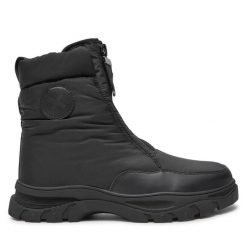 Botki Xti. Czarne botki damskie Xti, bez wzorów, bez obcasa, na płaskiej podeszwie, bez zapięcia. Za 299.99 zł.