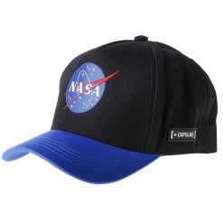 Czapka Z Daszkiem Z Kontrastowym Panelem NASA Space Mission. Czarne czapki damskie CapsLab, bez wzorów. Za 173.99 zł.