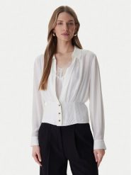 Marciano Guess Koszula 6RGH16 7443A Biały Regular Fit. Białe koszule damskie Marciano Guess, z aplikacjami, z acetatu, bez kołnierzyka, bez ramiączek. Za 709.99 zł.