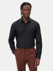 HUGO Koszula Kenno 50500965 Czarny Slim Fit. Czarne koszule męskie Hugo, m, bez wzorów, z bawełny, bez kołnierzyka, bez ramiączek. Za 439.99 zł.