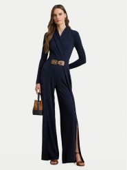 LAUREN RALPH LAUREN Kombinezon 200980218001 Granatowy Wide Leg. Niebieskie sukienki damskie Lauren Ralph Lauren, bez wzorów, z syntetyku, bez kołnierzyka, bez ramiączek. Za 1,599.00 zł.