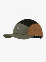 Czapka z daszkiem Buff 5 Panel Venture Cap - allvin khaki. Zielone czapki damskie Buff, bez wzorów, z bawełny, klasyczne. Za 129.99 zł.
