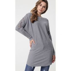 Szara Tunika Welsby. Szare tuniki damskie Born2be, l, z aplikacjami, bez ramiączek. Za 89.99 zł.