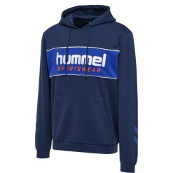 Bluza z kapturem Hummel Legacy Julian. Niebieskie bluzy damskie Hummel, s, bez wzorów, z bawełny, retro, bez ramiączek, z kapturem. Za 273.50 zł.