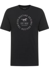 Męski T-Shirt Mustang Style Alex Black 1017992 4142. Czarne t-shirty męskie Mustang, l, bez wzorów, bez kołnierzyka, bez ramiączek. Za 79.99 zł.