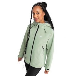 Kurtka trekkingowa hardshell damska Lac Léman. Zielone kurtki sportowe damskie SIROKO, l, bez wzorów, z hardshellu, bez ramiączek, bez kaptura. Za 551.00 zł.