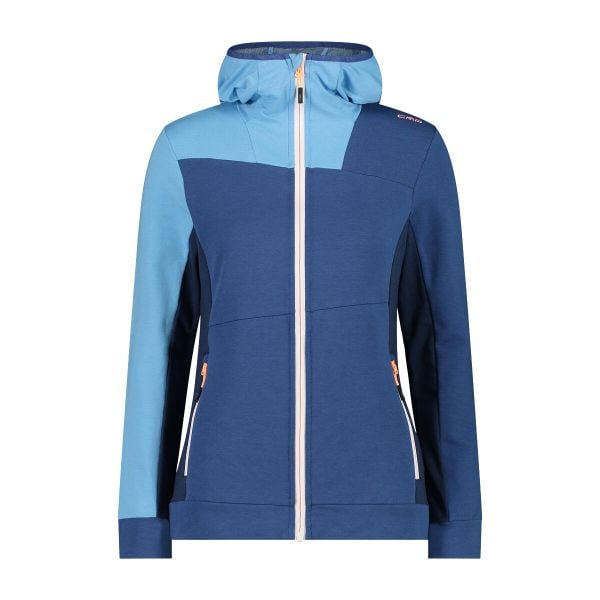 Bluza damska z kapturem CMP. Niebieskie bluzy damskie CMP, m, bez wzorów, z tkaniny, bez ramiączek, z kapturem. Za 249.00 zł.