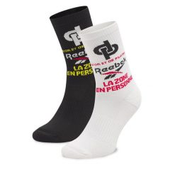 Skarpety długie Reebok. Czarne skarpety męskie Reebok, bez wzorów. Za 69.99 zł.
